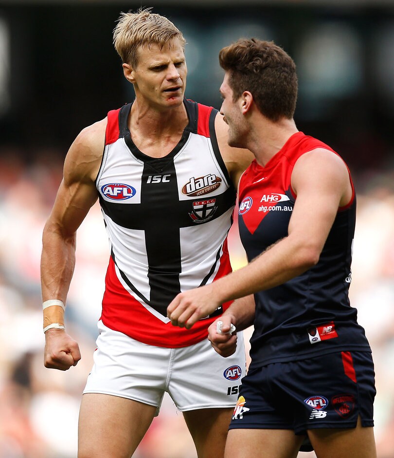 AFL 2016 NAB Challenge - Melbourne v St Kilda Skipper Nick Riewoldt had a day to forget for the Saints - ${keywords}